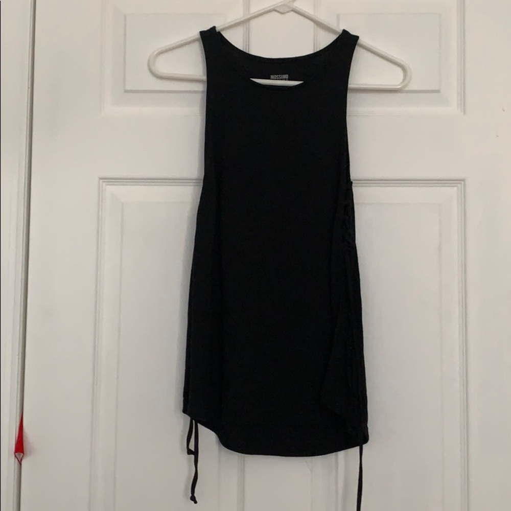 Black tank with side ties